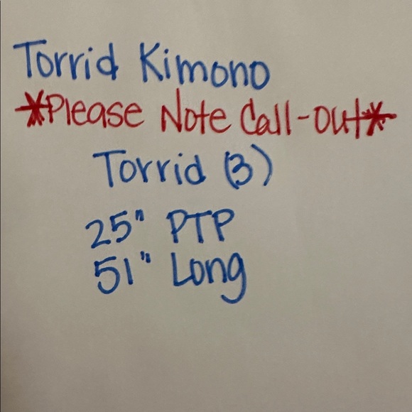 Tri- color Torrid kimono - Picture 6 of 6